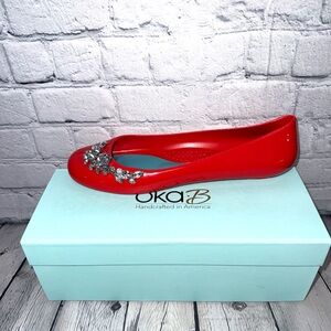 NWT! Oka-B Leslie Crystal Flats